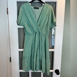 Green Polka Dot Sundress